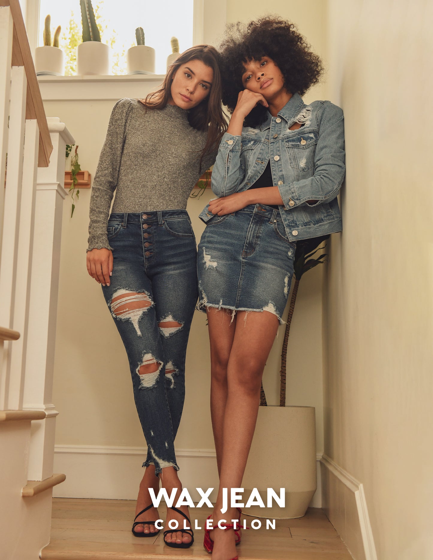 DISTRESSED DENIM JACKET