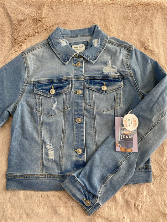 DISTRESSED DENIM JACKET